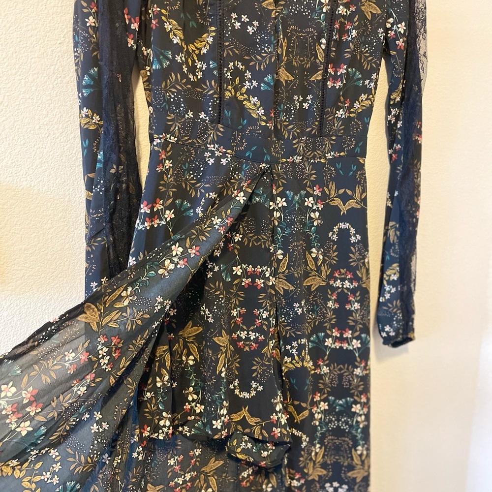 Dark floral maxi dress with shorts Size S